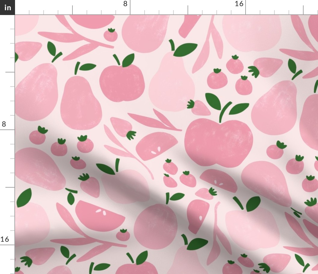 Pink | Farm Fruits | Pastel | Regular scale ©designsbyroochita