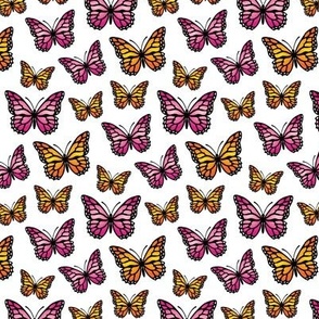 Pink & Orange Butterflies