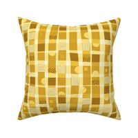 Mustard | Courtyard Cheerful Checks | Medium scale ©designsbyroochita