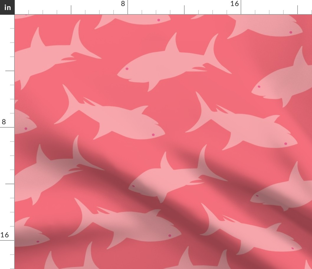 Friendly Sharks Coral Pinks - Large Scale