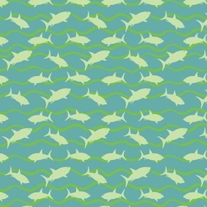 Sharks In The Waves Greens