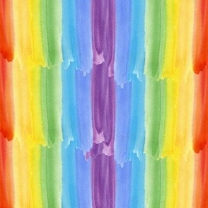 Rainbow Watercolor Painted stripes