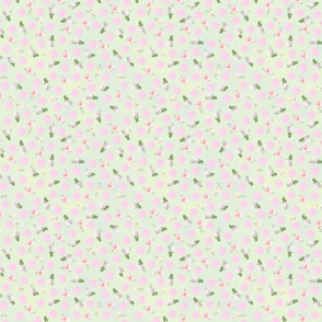 Pink Dots and Roses Green