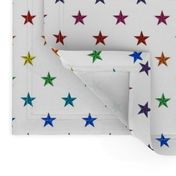 Rainbow Stars on White