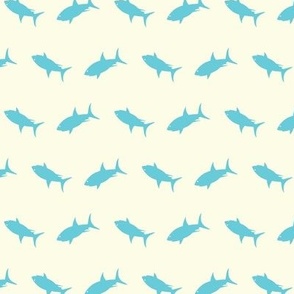 Shark Waves Green Blue and Yellow