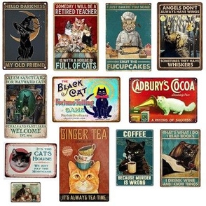 vintage cats tin signs