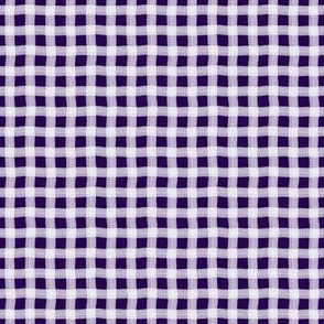 Eggplant Purple Wonky Gingham