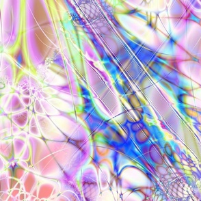 Neuron Butterfly Fractal -- Pastel Wings