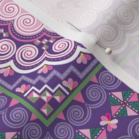 Purple Hmong Square Pattern