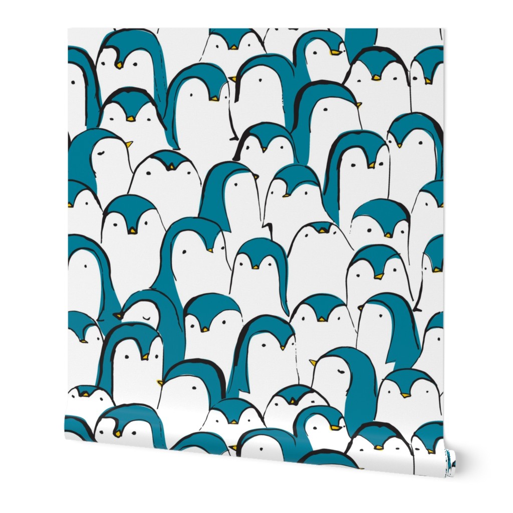Penguin Huddle {Blue}  large