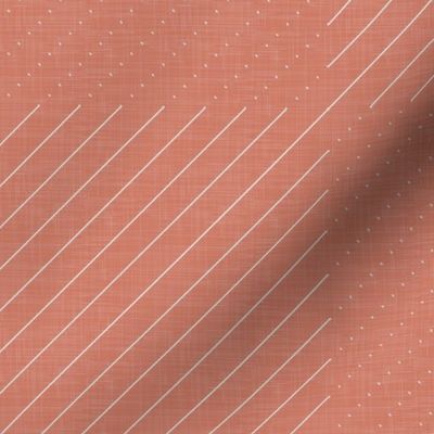 Stitches on Blush - Minimalist Geometric Texture / Large