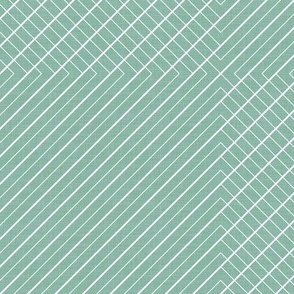 Criss Cross Lines on Mint - Minimalist Geometric Texture / Large