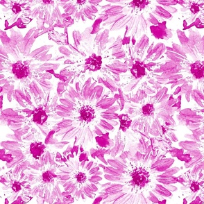 watercolour daisies-pink