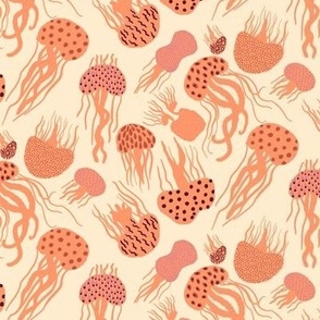 Patterned Jellyfish Red