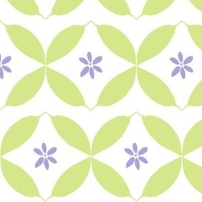 Leafy Geometric in Lime Green