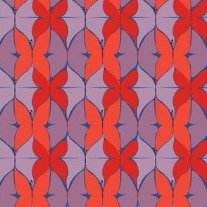 Butterfly tiling - red violet