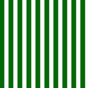 grass green stripe on white