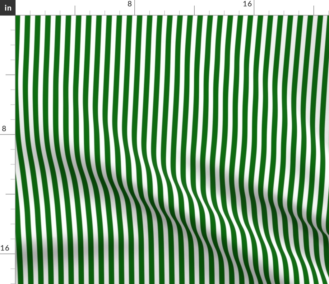 grass green stripe on white