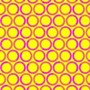 Pink on yellow spot