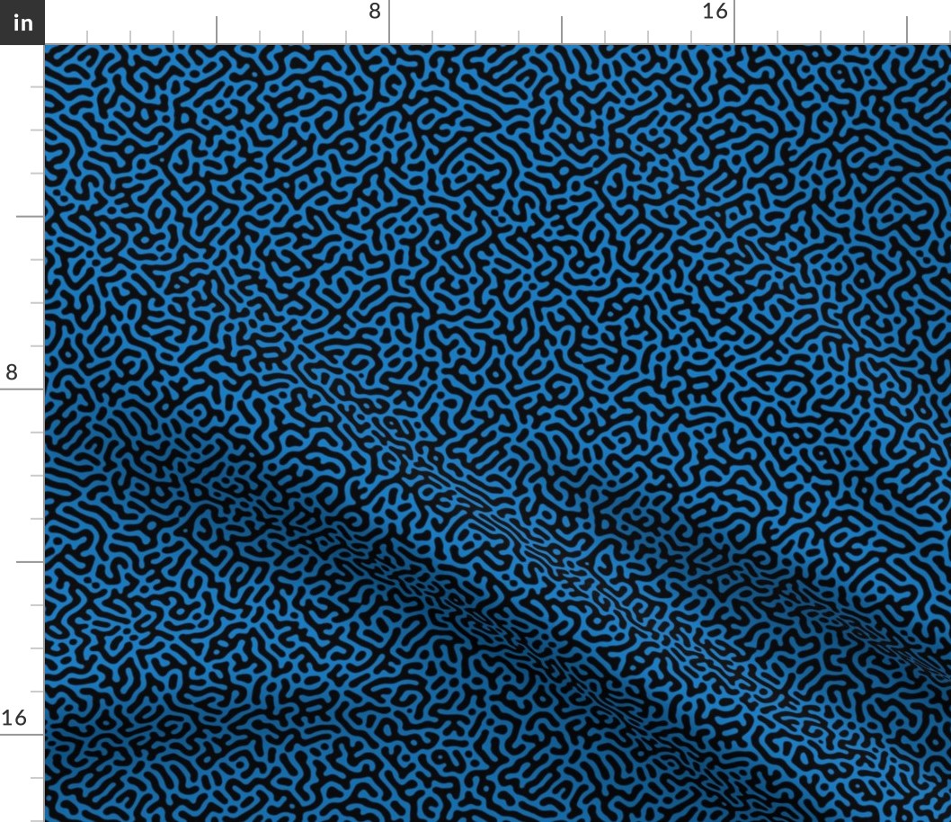 Turing Pattern I: Black on Bluebell