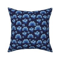 Scandi Retro Floral- Navy