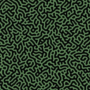 Turing Pattern I: Black on Kelly Green