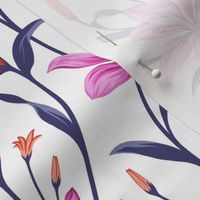 Boho Lily Flower White Summer Small