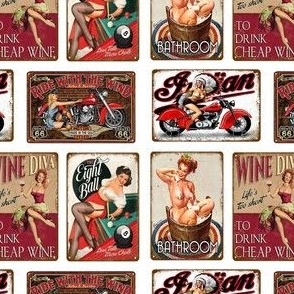 pin up vintage signs