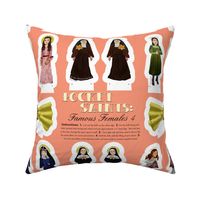 Pocket Saints: Famous Females 4 cut and sew 27 x 18 inches
