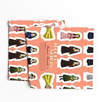 Pocket Saints: Famous Females 4 cut and sew 27 x 18 inches