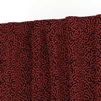 Turing Pattern I: Black on Poppy Red