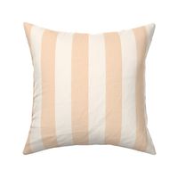 Wide Textured linen stripe _ Coral