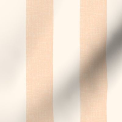 Wide Textured linen stripe _ Coral