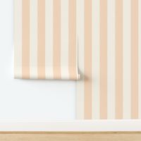 Wide Textured linen stripe _ Coral