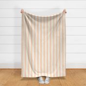 Wide Textured linen stripe _ Coral