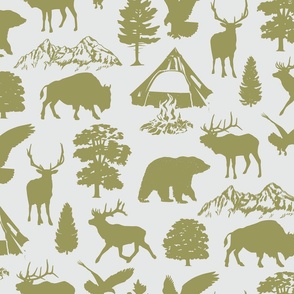 Camping With Forest Animals - Large Scale