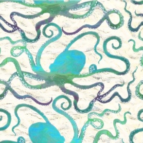 Oceanic Elegance: Painted Octopus Design