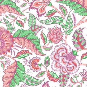 Chintz_In Bloom_Coral-Grass-Peony_Bg White_50_Size