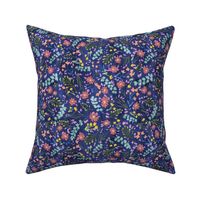 Mallory Floral indigo blue