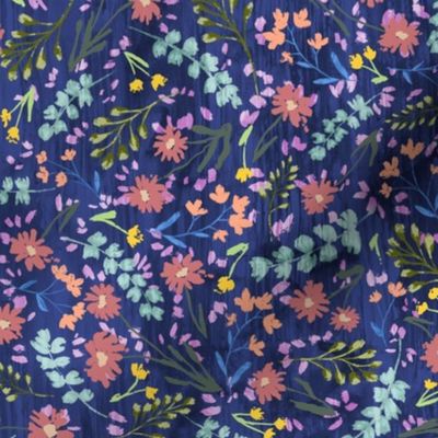 Mallory Floral indigo blue