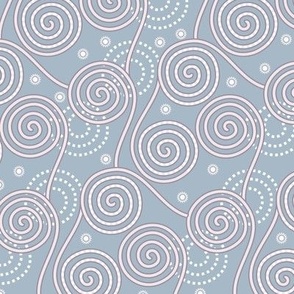 Whirlwinds, Light pink on a gray background