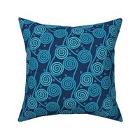 Whirlwinds, Light blue on a blue background
