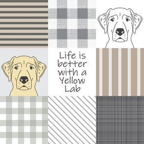 4" yellow lab wholecloth