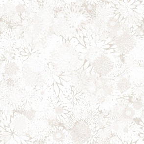 Floral snowflakes p sepia