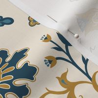 Scandi-Damask ~ Gold