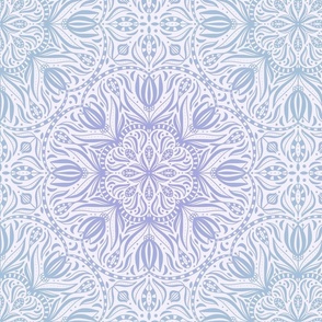 Mandala in Lilac + Sky Blue
