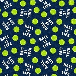 (small scale) Ball is life - tossed - navy  - C22