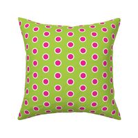 Frosted Pink Polka on Lime