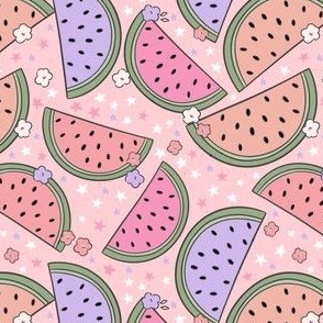 Summer Vintage Watermelon Pattern 