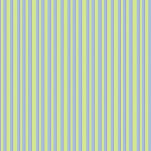 Sky Blue and Lilac Stripes on a Honeydew Background